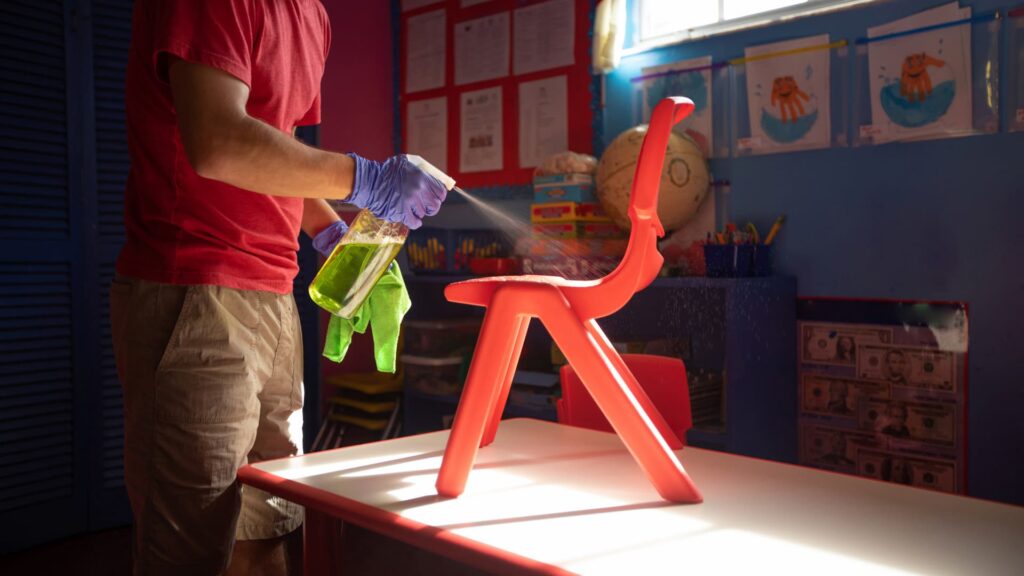 Germ-free toy disinfection services in early learning centres