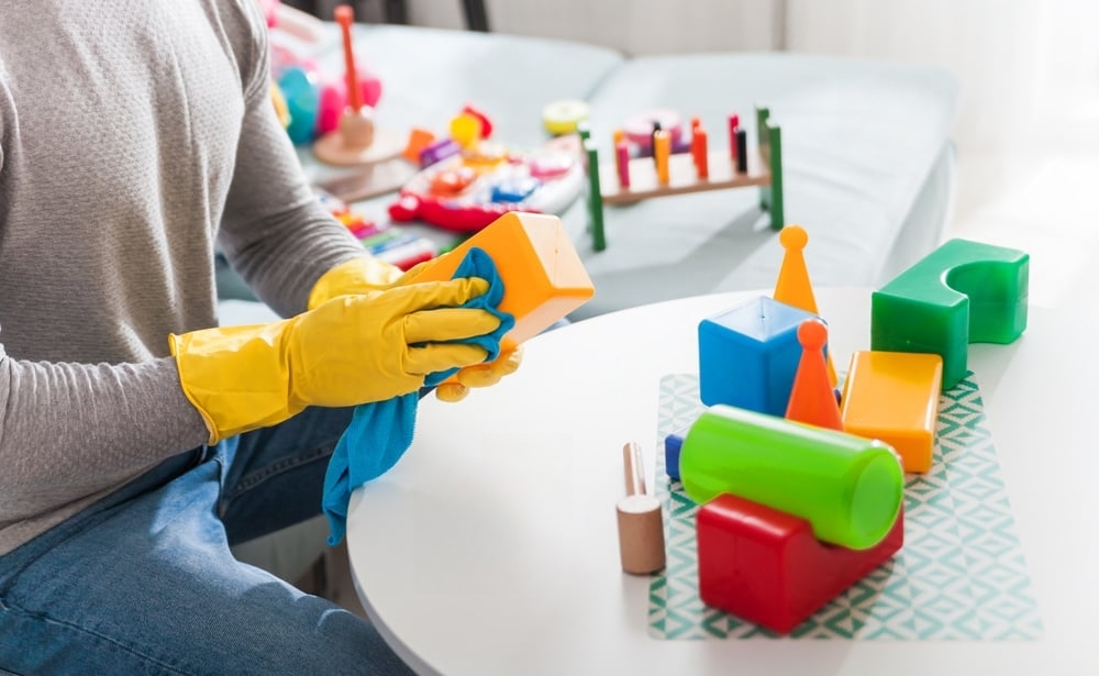 Chemical-free cleaning of daycare sleep rooms